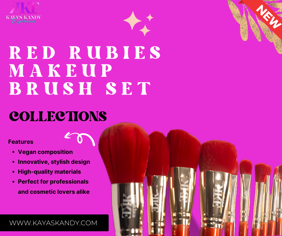 RED RUBIES MAKEUP BRUSH SET